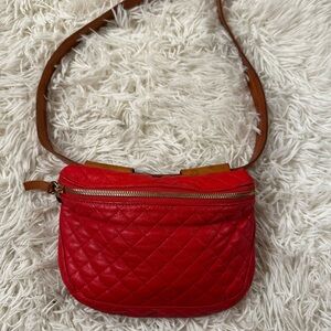 Clare V Fanny Pack Bag in red brown